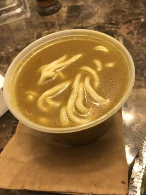 Curry udon at Amitabha Vegan in Fresh Meadows