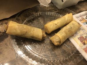 Spring roll at Amitabha Vegan in Fresh Meadows