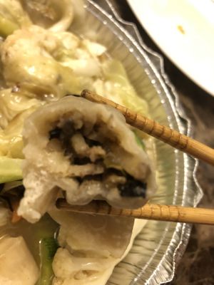 Vegan dumpling  at Amitabha Vegan in Fresh Meadows