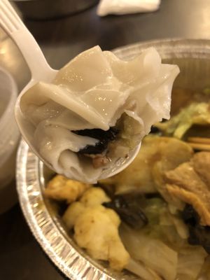 Dumpling soup  at Amitabha Vegan in Fresh Meadows