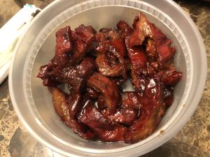 Vegan pork  at Amitabha Vegan in Fresh Meadows