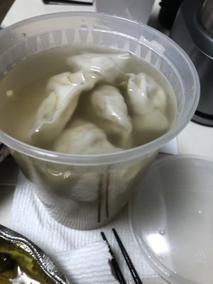 Wonton soup  at Amitabha Vegan in Fresh Meadows