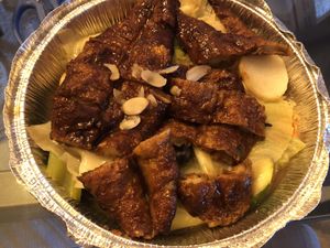 E4 crispy vegan duck  at Amitabha Vegan in Fresh Meadows