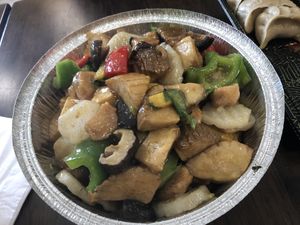 V5 Three cup mushroom   at Amitabha Vegan in Fresh Meadows
