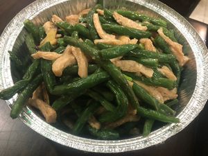 C7 sautéed veg chicken with string bean w ginger   at Amitabha Vegan in Fresh Meadows
