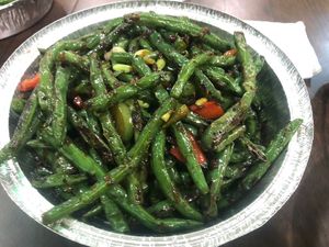 V2 sautéed string beans  at Amitabha Vegan in Fresh Meadows