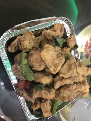 椒鹽king mushroom   at Amitabha Vegan in Fresh Meadows