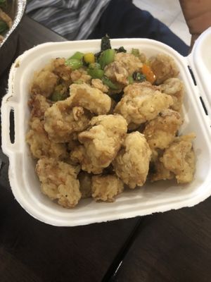 A6 pepper and salt king mushroom   at Amitabha Vegan in Fresh Meadows