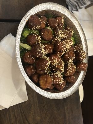 Sesame vegan chicken   at Amitabha Vegan in Fresh Meadows