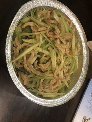 C7 celery ginger vegan chicken   at Amitabha Vegan in Fresh Meadows