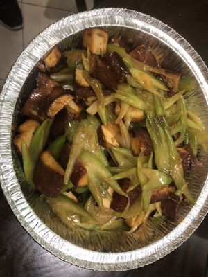 
C7 sauté celery and 豆乾  at Amitabha Vegan in Fresh Meadows