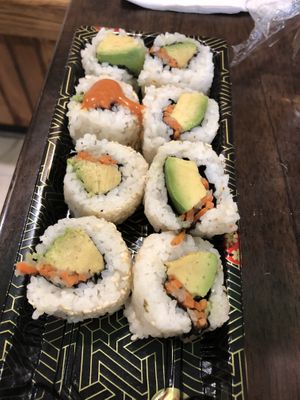 4 avocado roll  at Amitabha Vegan in Fresh Meadows