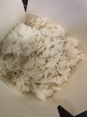 White rice   at Amitabha Vegan in Fresh Meadows