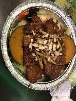 E4 crispy seitan (vegan duck)   at Amitabha Vegan in Fresh Meadows