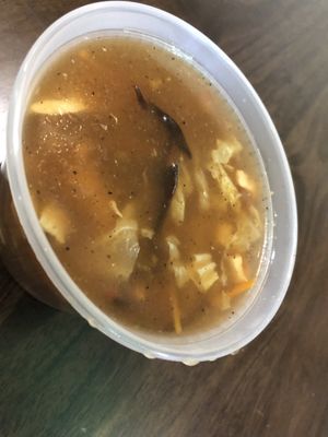 Small hot and sour soup  at Amitabha Vegan in Fresh Meadows