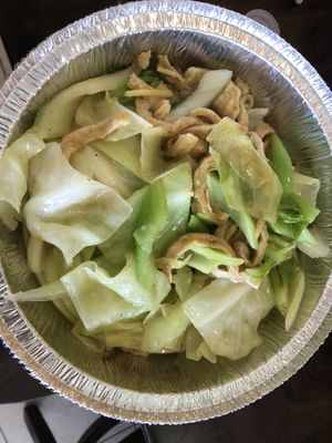 C7 soy protein with extra ginger and string bean, no broccoli ( no more string bean , celery instead) I love cabbage😄  at Amitabha Vegan in Fresh Meadows
