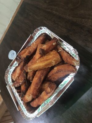Sweet potato fries   at Amitabha Vegan in Fresh Meadows