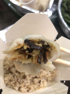 A2 steam dumpling   at Amitabha Vegan in Fresh Meadows