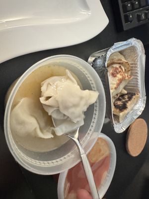 Wonton soup, not bad  at Amitabha Vegan in Fresh Meadows