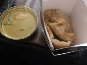 India curry bread  at Amitabha Vegan in Fresh Meadows