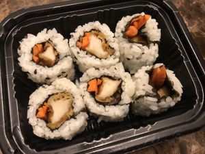 Mushroom sushi  at Amitabha Vegan in Fresh Meadows