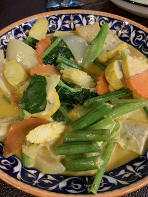 Vegetable & tofu red curry  at Sweet Chilli in Phuket