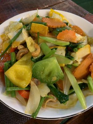 Cashew nuts and vegetables 😋   at Sweet Chilli in Phuket