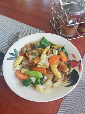 Fried Soya Noodle - so good! at Sweet Chilli in Phuket