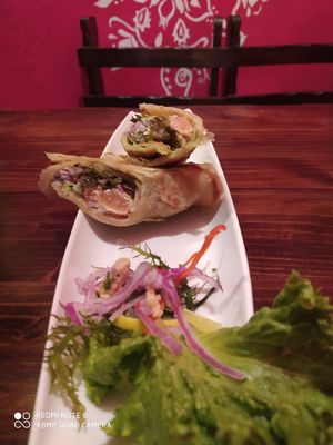 Ceviche kathi roll at Garhwal in Cusco