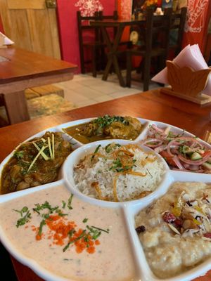 Veg thali  at Garhwal in Cusco