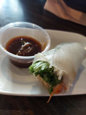 Lemongrass tofu spring rolls ( there were 2) at Vegan Sun in Provo