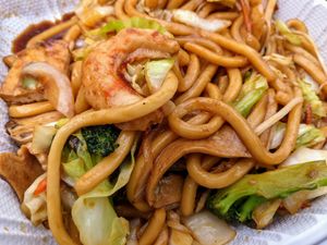The udon noodle stir fry is a dish that other vegan Vietnamese restaurants in the greater SLC area (Vegan Bowl and All Chay) don't offer. It was awesome and unique.  at Vegan Sun in Provo
