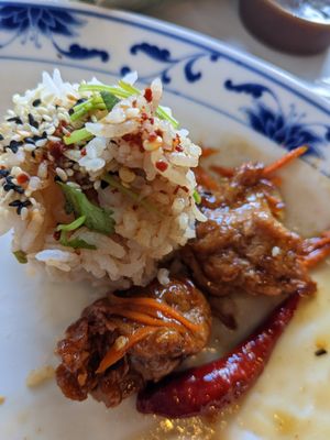 Spicy lemongrass chicken at Vegan Sun in Provo