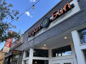 Sign  at Vegan Sun in Provo