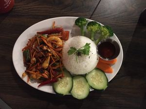 One of there dishes at Vegan Sun in Provo