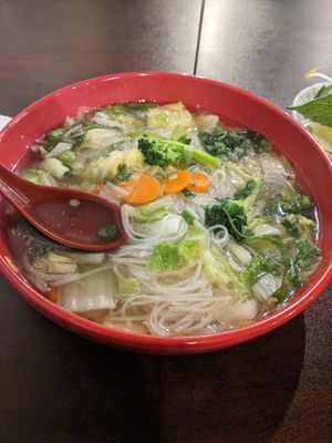 Veggie Pho at Vegan Sun in Provo
