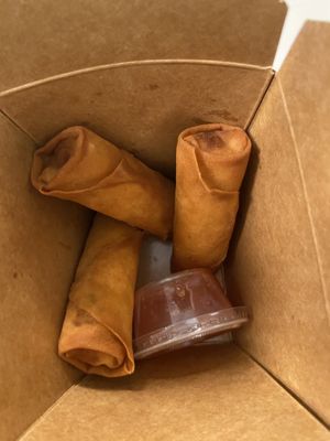 Fried veggie rolls  at Vegan Sun in Provo