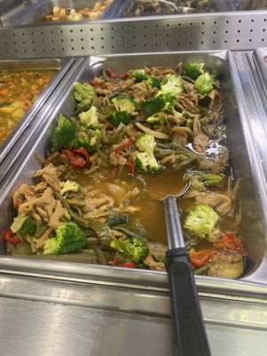 Soy curls and veggies  at Down to Earth in Kahului