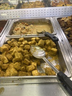 Mock chicken tofu & veg curry  at Down to Earth in Kahului