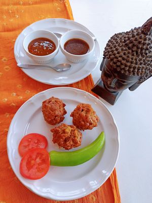 Onion bajees at Elements Los Cabos in Cabo San Lucas