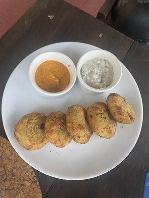 Sweet potato falafel  at Gratitude in Anjuna