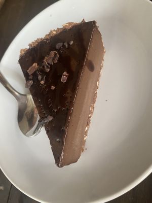 Chocolate cake - tastes like ice cream. Amazing  at Gratitude in Anjuna