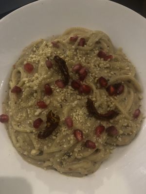 Spaghetti carbonara   at Gratitude in Anjuna