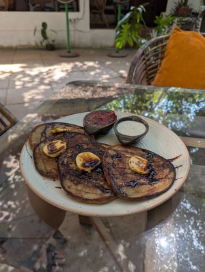 Pancakes at Gratitude in Anjuna