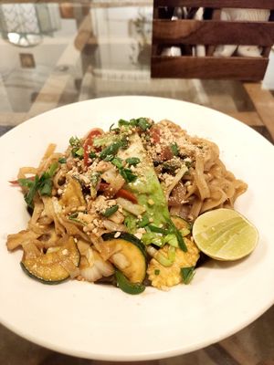 Stir Fried Noodles at Gratitude in Anjuna