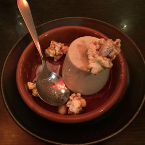 caramel popcorn pana cotta (vegan) at Eggless Dessert Cafe in Goodwood