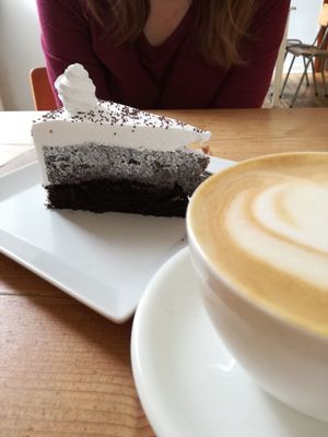 Schoco, Mohn Kuchen at Cafe Vux in Berlin