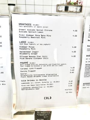 menu  at Cafe Vux in Berlin