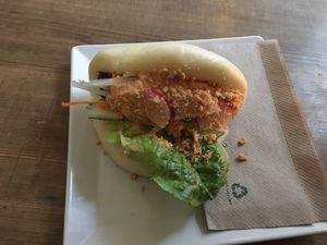 tempeh bao bun  at Cafe Vux in Berlin