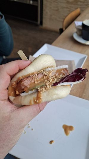 Vleischkäse Ban Bao at Cafe Vux in Berlin